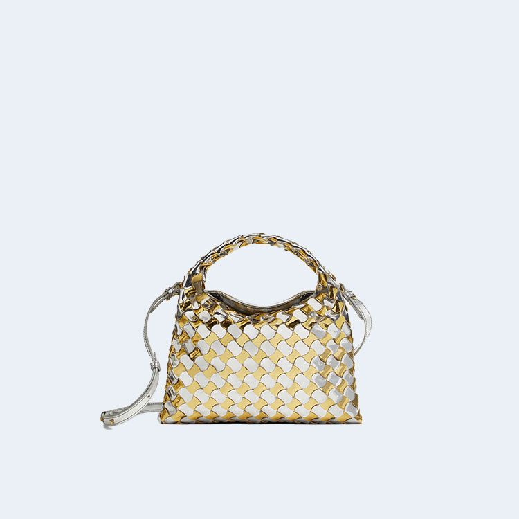 보테가 베네타 미니 홉 실버골드